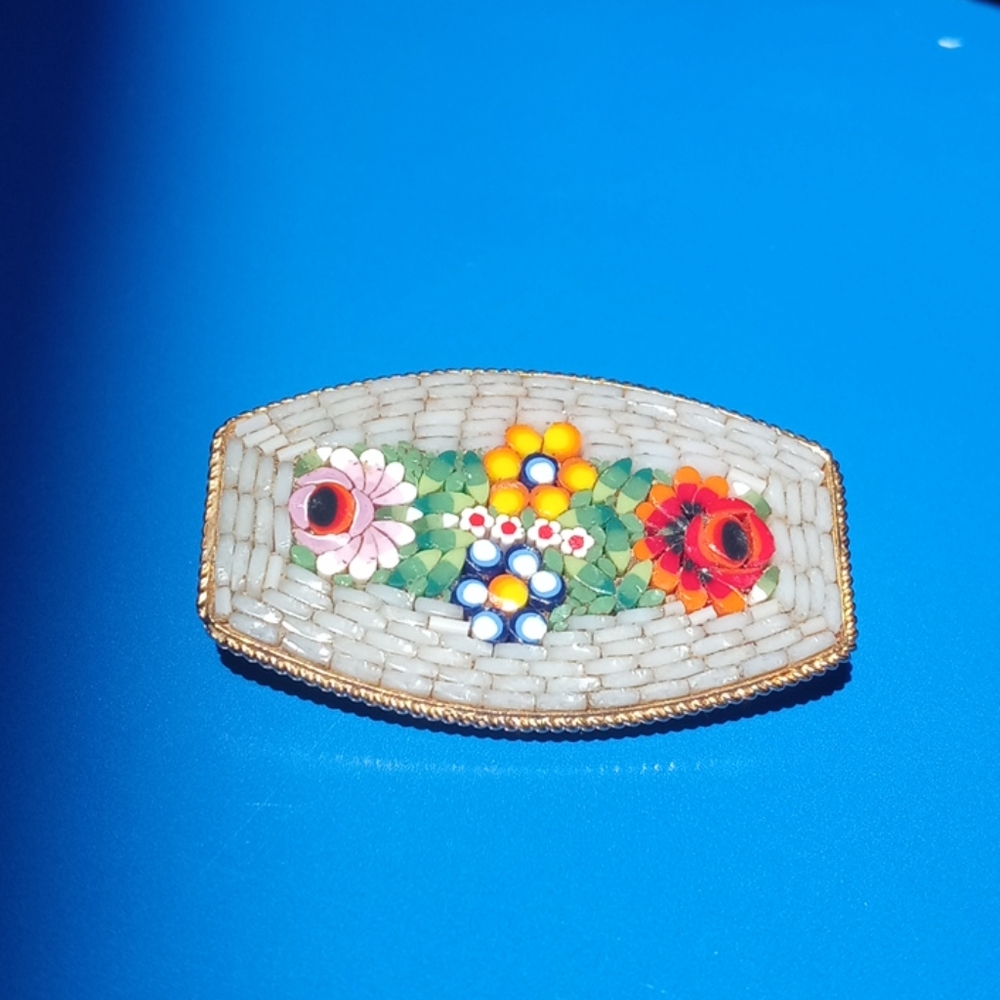 Host🎉Pick Vintage Italian Micro Mosaic Brooch